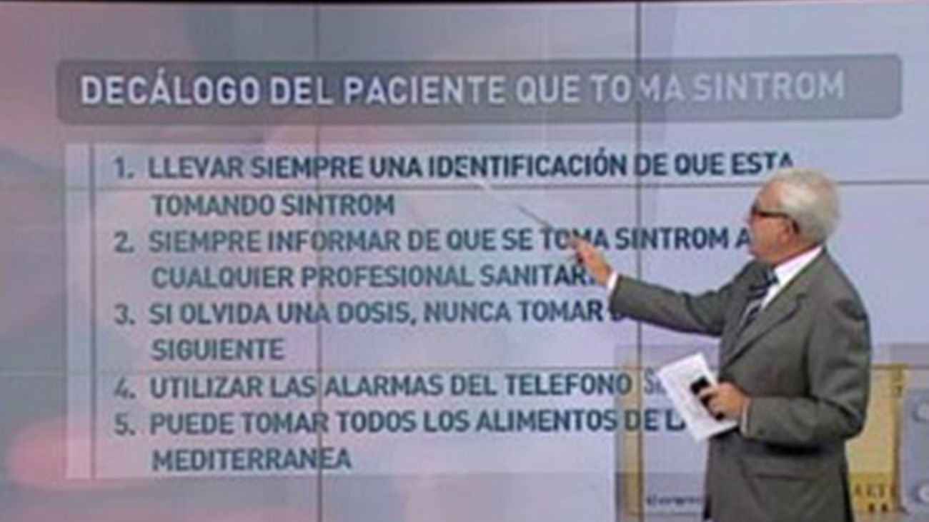 El decálogo para las personas que toman Sintrom
