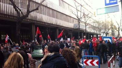 Trabajadores de Iberia se manifestaron en Madrid contra la creación de la "empresa tercermundista" Iberia Express