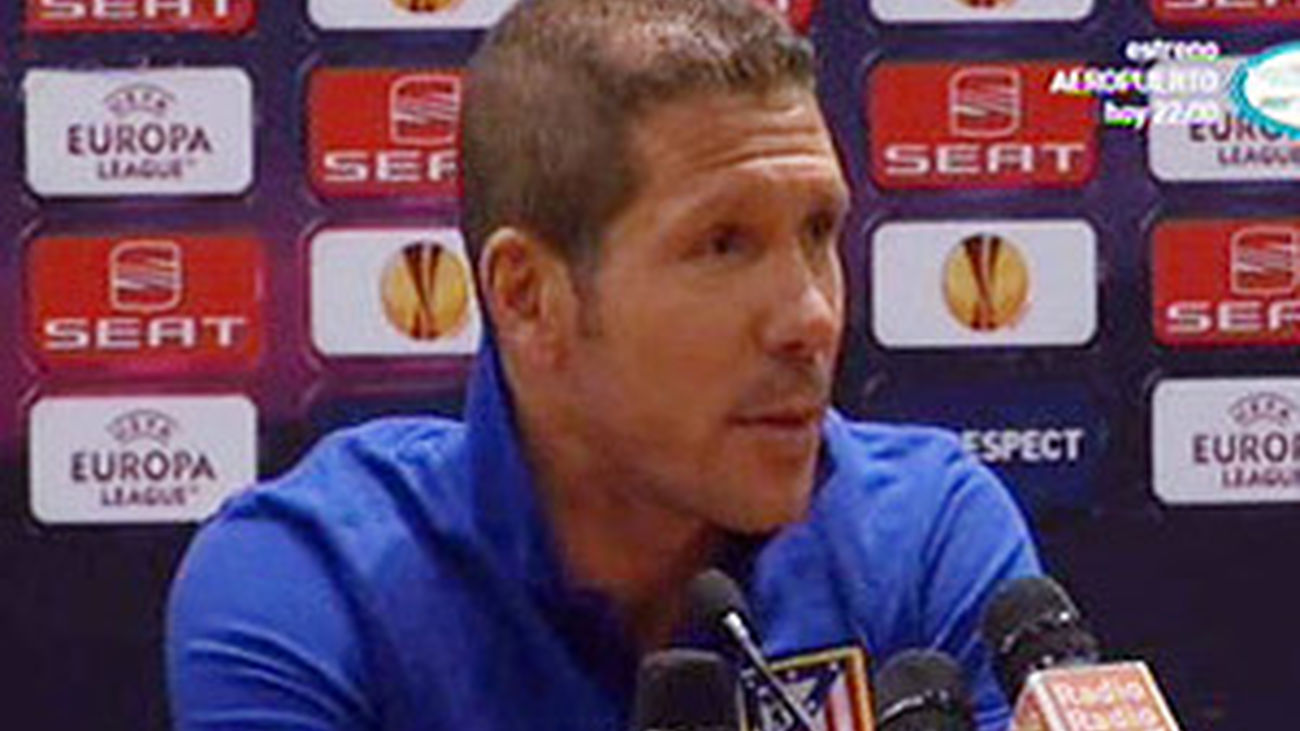 Simeone: "No hay cansancio, sólo ilusión y mucha gente en Madrid nos espera"