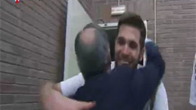 Florentino Pérez eufórico tras la victoria del Real Madrid Baloncesto ante el Barcelona