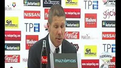 Simeone: "La actuación del portero del Sporting fue clave"