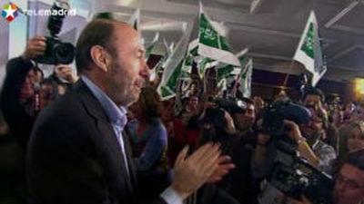Rubalcaba pide a los andaluces "un esfuerzo  más" para apoyar a Griñán, un candidato "solvente"