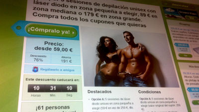 El 60% de los compradores 'online' emplean  portales de ofertas diarias