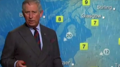 El príncipe Carlos de Inglaterra, hombre del tiempo en la BBC