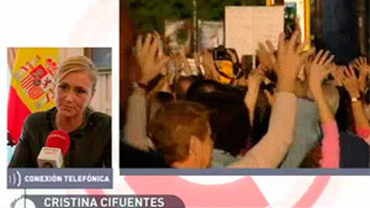 Cifuentes: "Estoy satisfecha, el derecho de manifestación y el orden público se han compatibilizado"