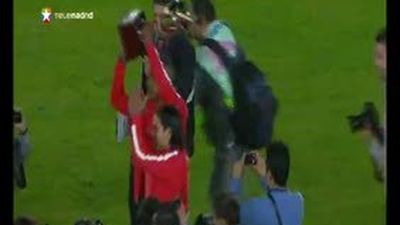 El Presidente Santos felicitó al Atlético, a Falcao y a Perea por sus triunfos