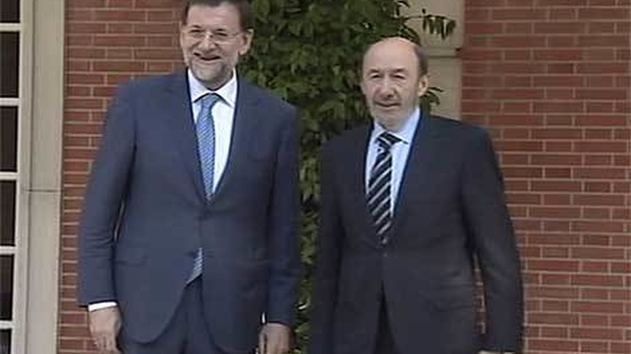 Rajoy con Rubalcaba