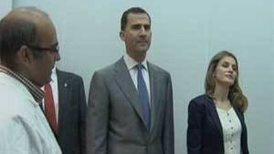 Los Príncipes de Asturias visitan el Laboratorio Ibérico de Nanotecnología