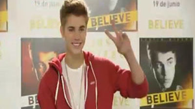 Justin Bieber promociona en Madrid su álbum "Believe"