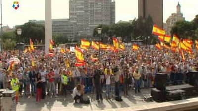 Telemadrid retransmite la concentración contra la sentencia de Estrasburgo