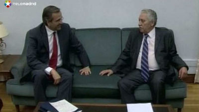 Las negociaciones en Grecia apuntan a un tripartito dirigido por los conservadores