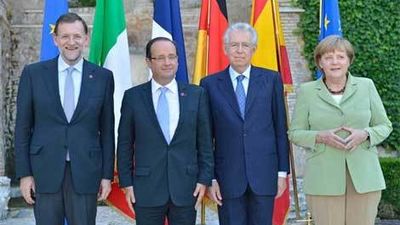 Alemania, Francia, Italia y España acuerdan un plan por el crecimiento europeo