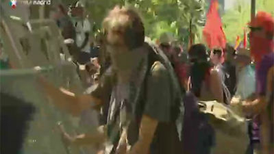 Detenido un miembro del 15M por los incidentes violentos de los mineros