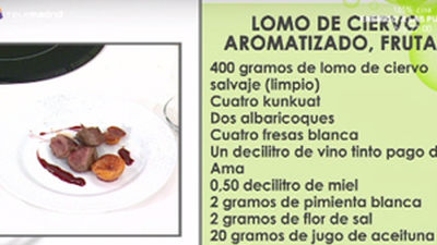 Lomo de ciervo aromatizado