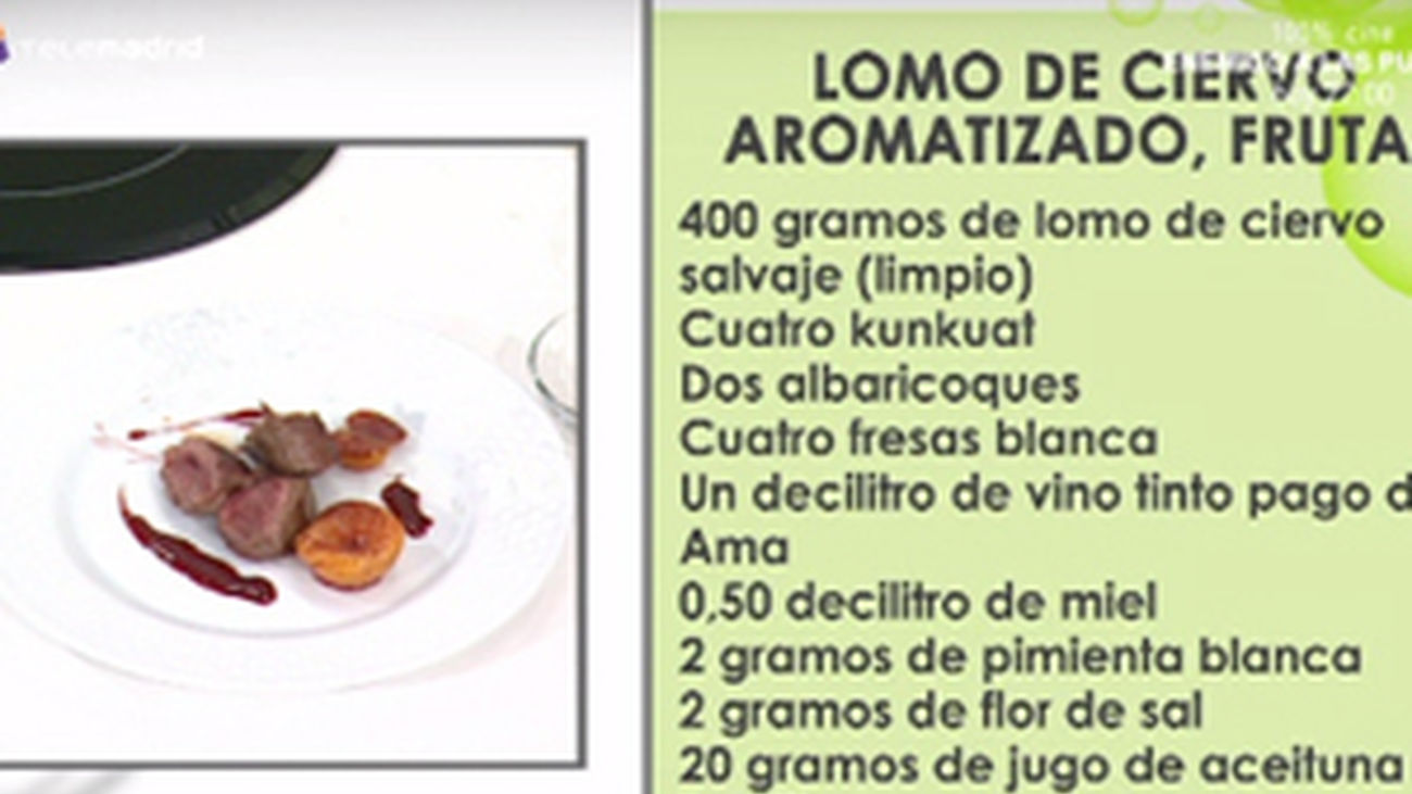 Lomo de ciervo aromatizado