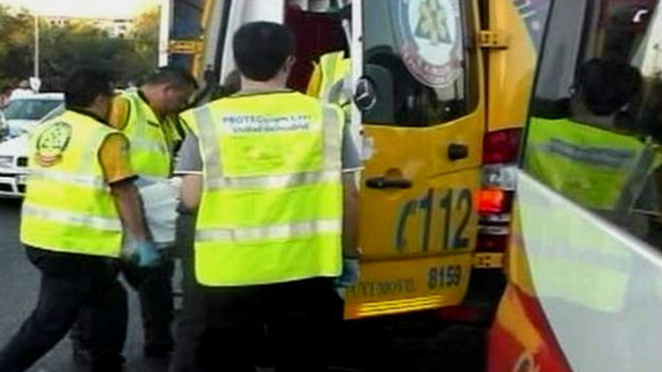 Ocho heridos de carácter leve en una accidente  de tráfico múltiple en el Paseo de la Castellana