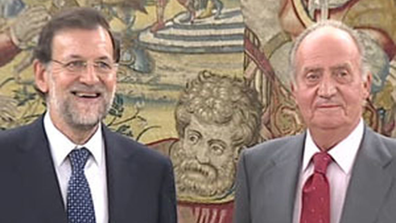 El rey recibe a Rajoy en la Zarzuela