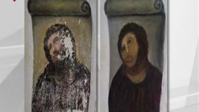 Expertos intentarán restaurar el Ecce Homo "destrozado" por una anciana