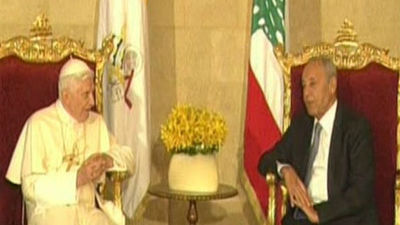 El Papa Benedicto XVI defiende en Líbano la libertad religiosa