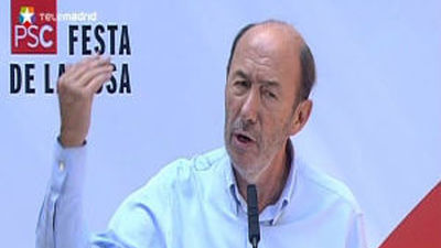 Rubalcaba avisa a Mas de que si rompe con España "tendrá delante" al PSOE