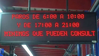 Metro anuncia servicios mínimos de entre el 42 y el 53 % este lunes
