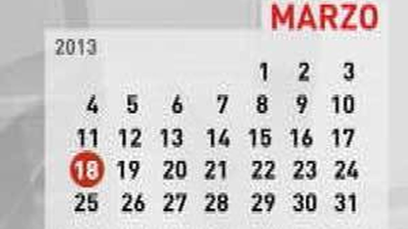 La festividad de San José de 2013 se celebrará en Madrid el lunes 18 de marzo