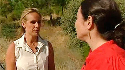 Ana Camins (PP) conoce los trabajos de repoblación en el monte Abantos