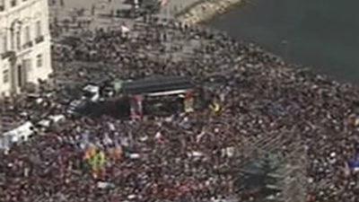 Multitudinaria manifestación en Lisboa contra la austeridad