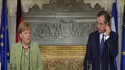 Merkel reconoce "progresos" de Grecia pero pide más esfuerzos contra la crisis