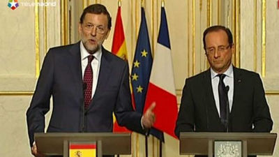 Rajoy y Hollande piden agilizar el pacto de crecimiento y la unión bancaria