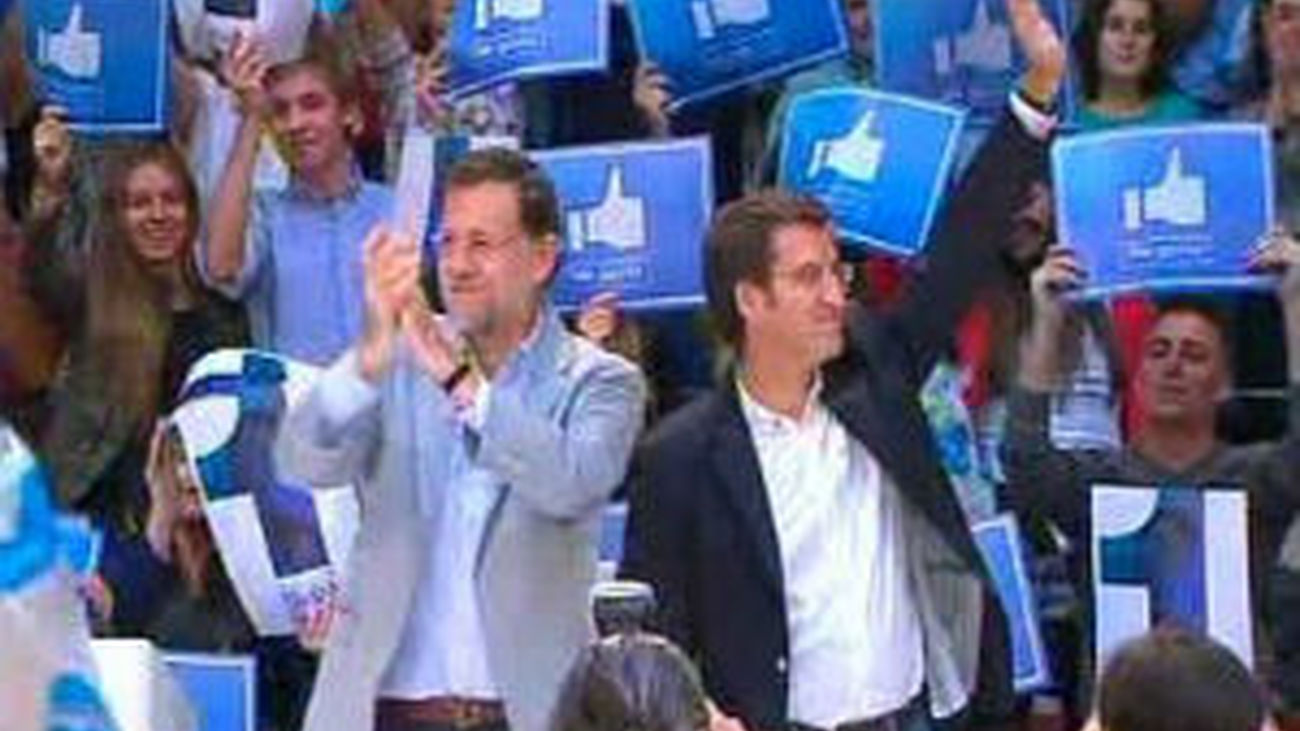Rajoy y Rubalcaba se vuelcan en Galicia y arropan a sus candidatos en el cierre de campaña