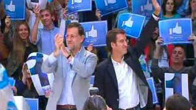 Rajoy y Rubalcaba se vuelcan en Galicia y arropan a sus candidatos en el cierre de campaña