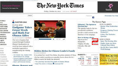 China bloquea el acceso a la web de "The  New York Times"