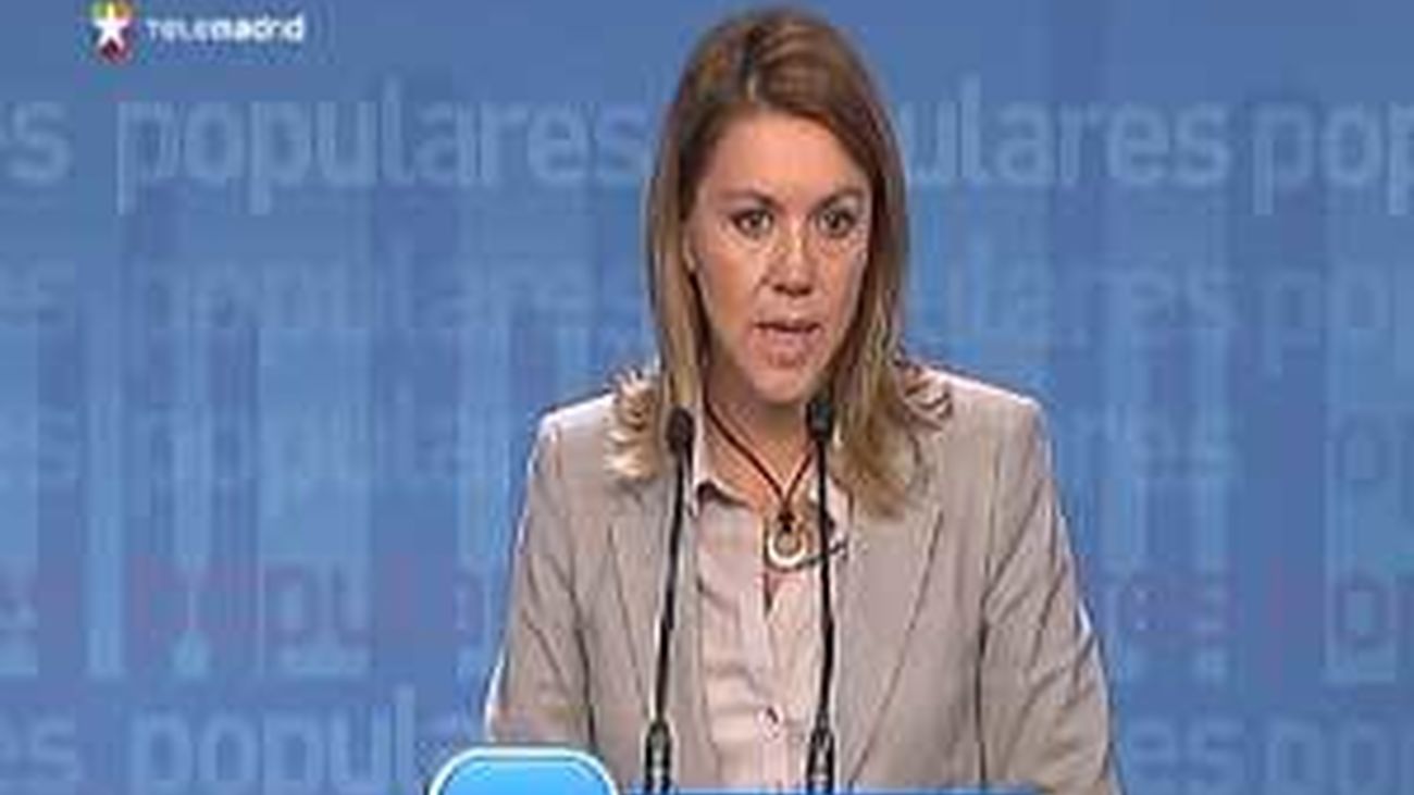 Cospedal: Quien defiende la posición de Rubalcaba en Cataluña es el PP