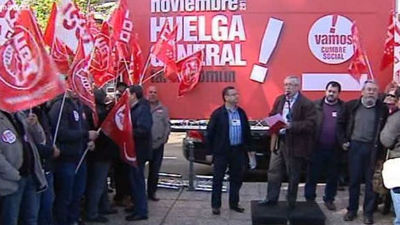 Los sindicatos quieren que el 14N haya un "giro radical" de la política
