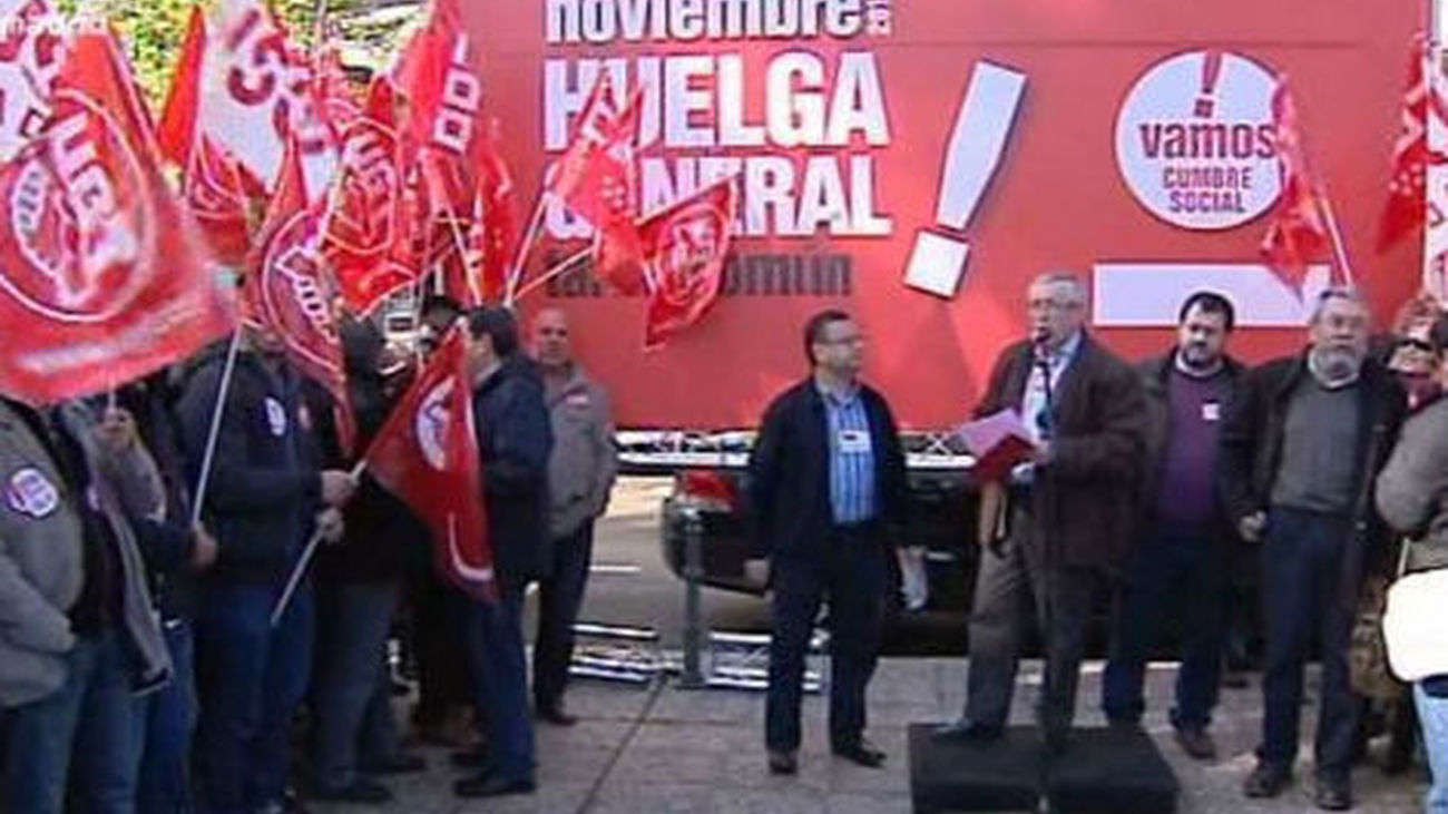 Los sindicatos quieren que el 14N haya un "giro radical" de la política