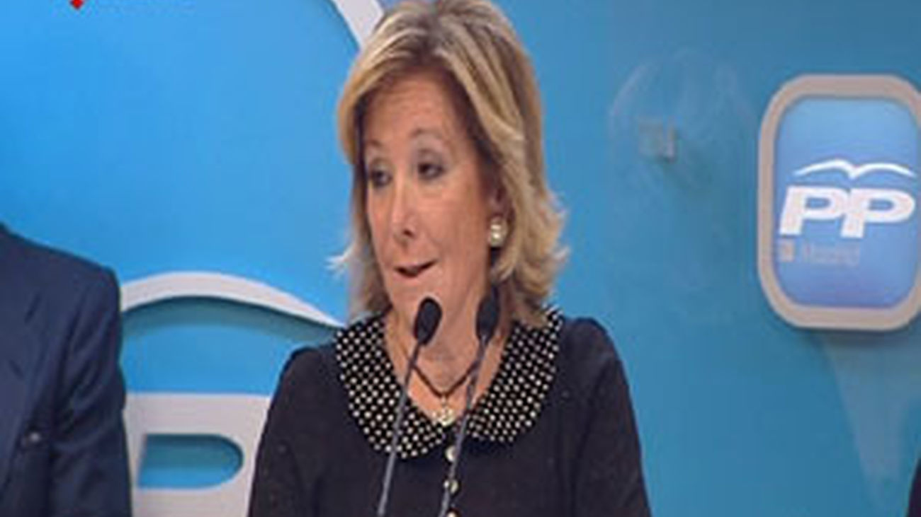 Aguirre: "Creo que el euro por receta no se opone a ninguno de los principios del PP"