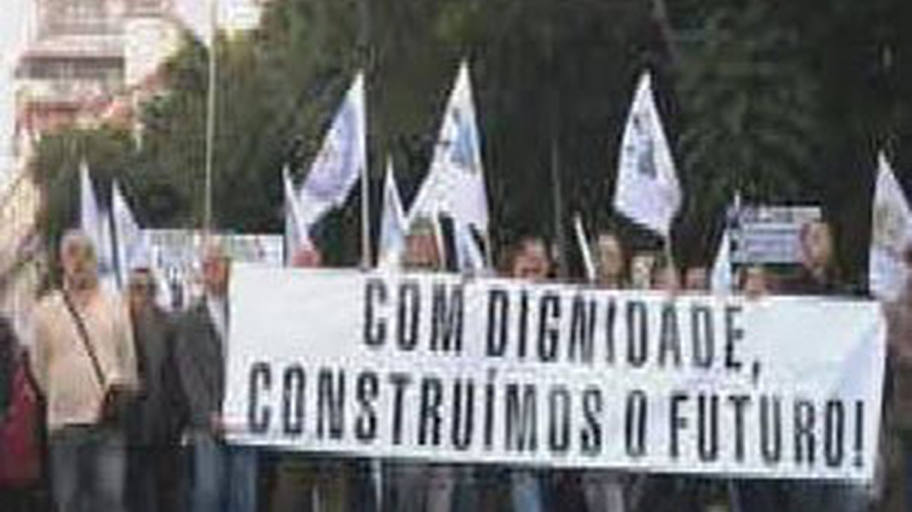 manifestación de militares en Portugal