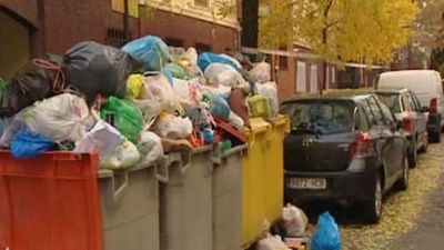 La basura se recogerá hoy en seis distritos de Madrid