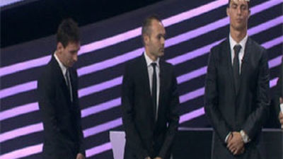 Messi, Cristiano Ronaldo e Iniesta, los candidatos al Balón de Oro en 2012