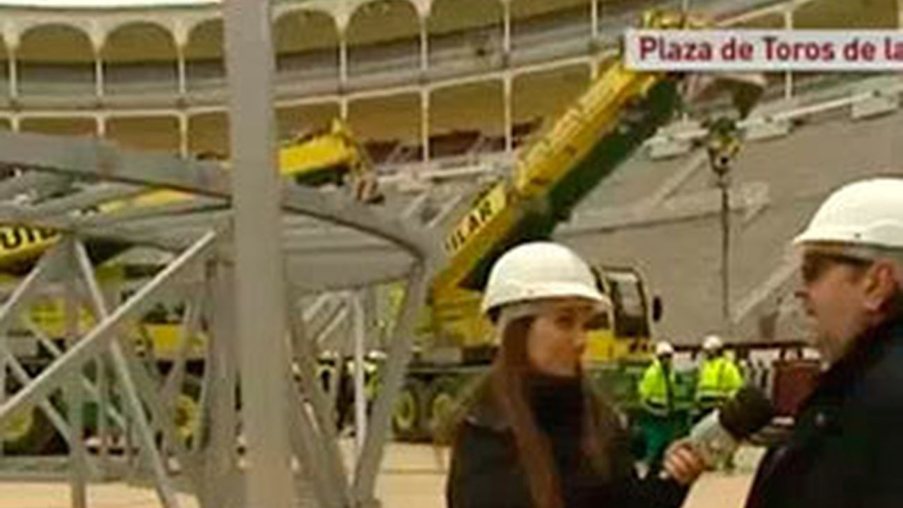 La cubierta de la plaza de toros de Las Ventas