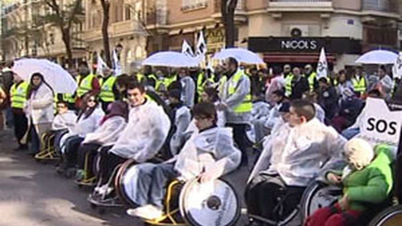 manifestación de discapacitados