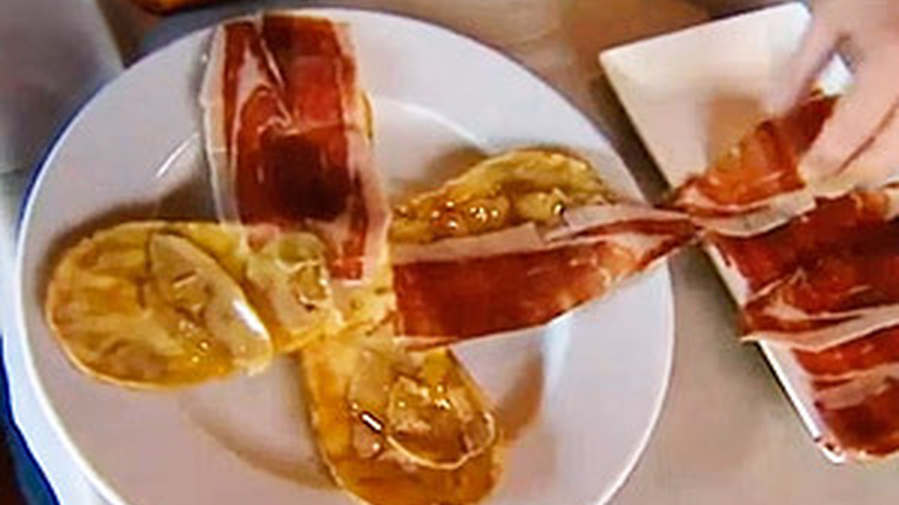 Berenjenas con foi y jamón