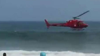 Un helicoptero cae al mar en Río de Janeiro durante un rescate