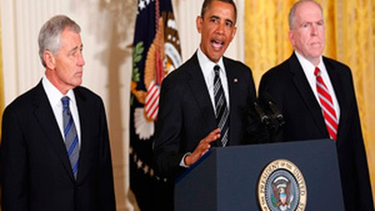 Momento en el que Barak Obama anuncia los nombramientos