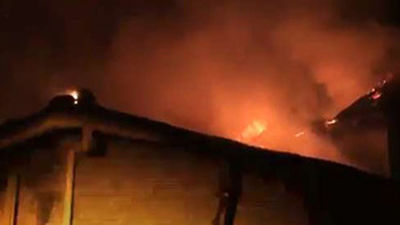 Calcinada una vivienda  de 250 metros cuadrados en Cercedilla