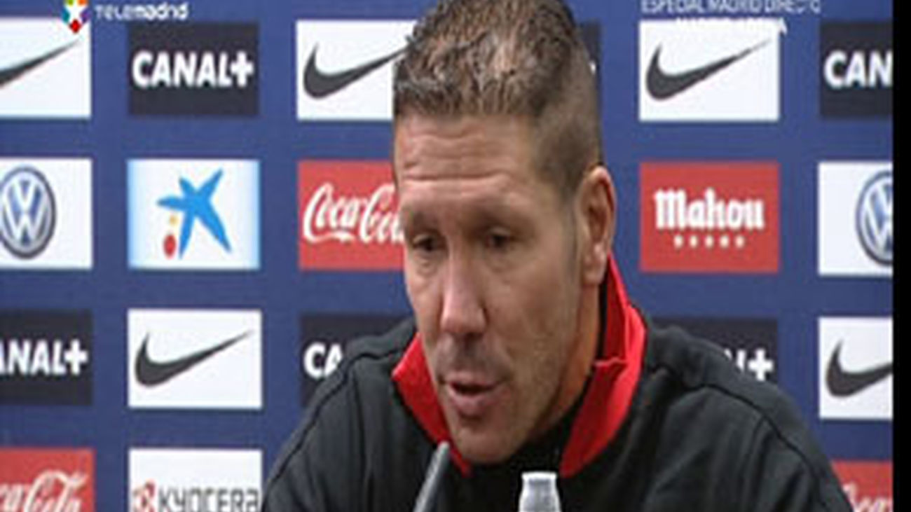 Simeone: "Vivo siempre la realidad y esa ahora nos lleva a Bilbao"