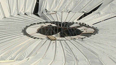 Se derrumba la cubierta provisional de Las Ventas