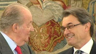 El Rey recibe a Artur Mas en su despacho de la Zarzuela