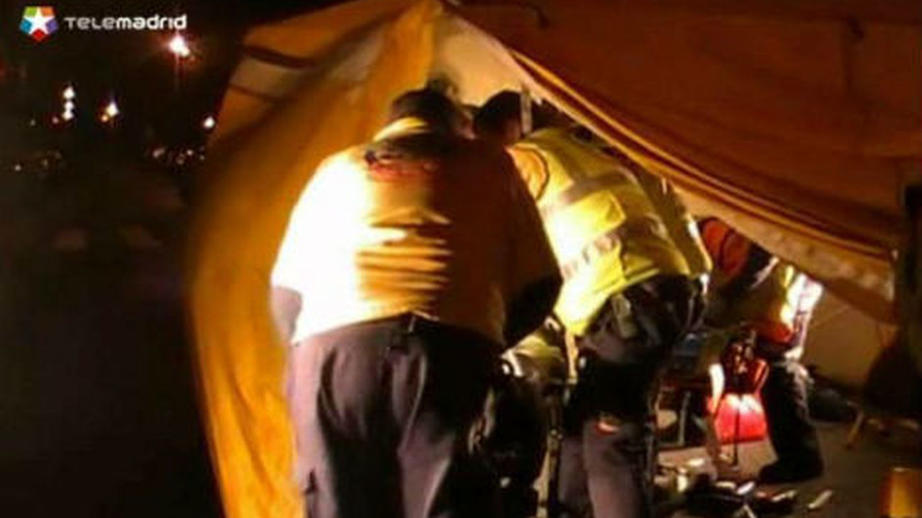 Un motorista, en estado crítico  al caer de una moto de gran cilindrada en Retiro